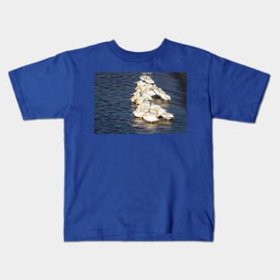 Migrating Pelicans at Rest by Debra Martz Kids T-Shirt